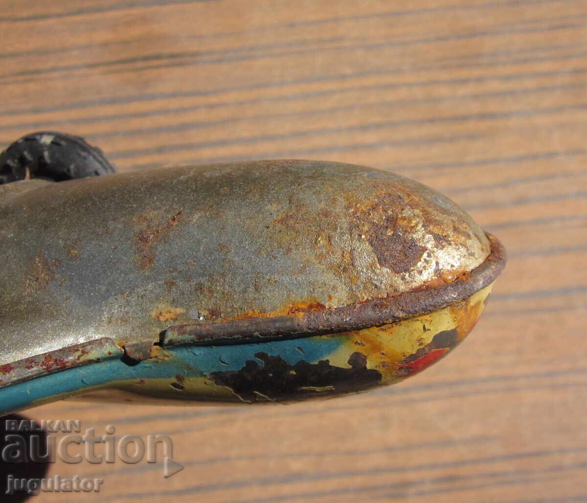 Veche jucărie metalică din tablă, rachetă spațială - 6