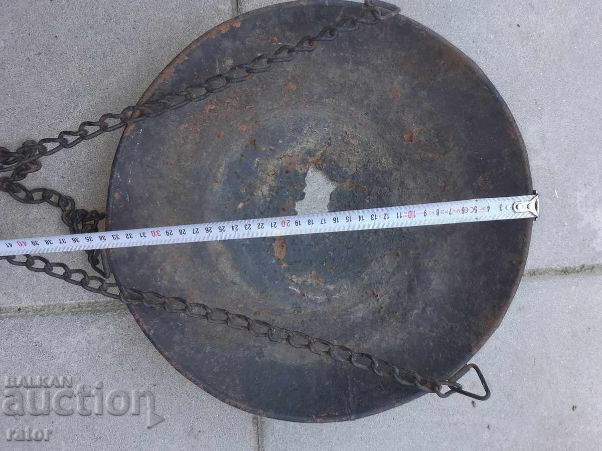 Old scale with bronze weight and tray, balance, beam scale - 6 Old scale with bronze weight and tray, balance, beam scale - 6