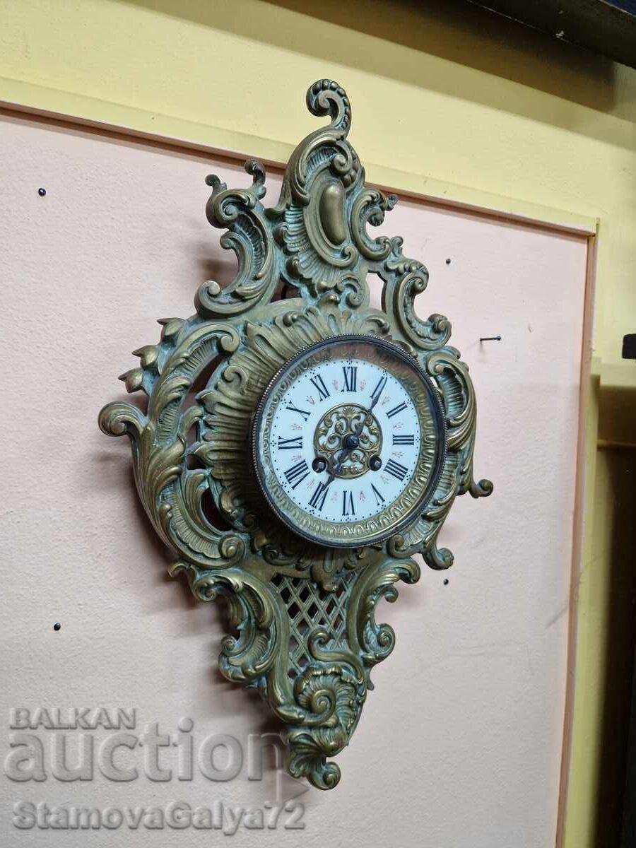 Auction  Rare Antique French Bronze Clock Japy Freres 1870