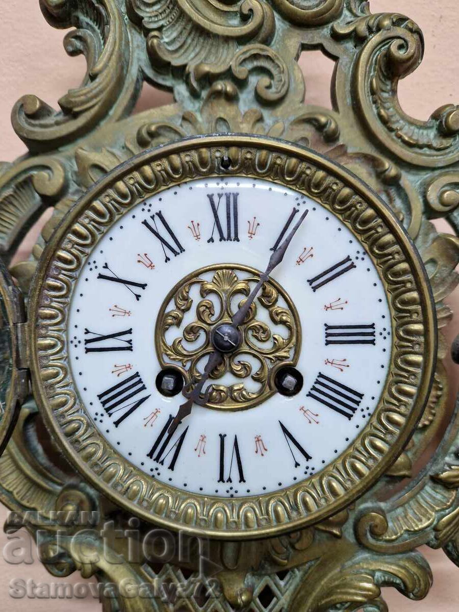 Rare Antique French Bronze Clock Japy Freres 1870 - 6