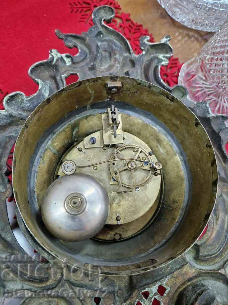 Rare Antique French Bronze Clock Japy Freres 1870 - 7