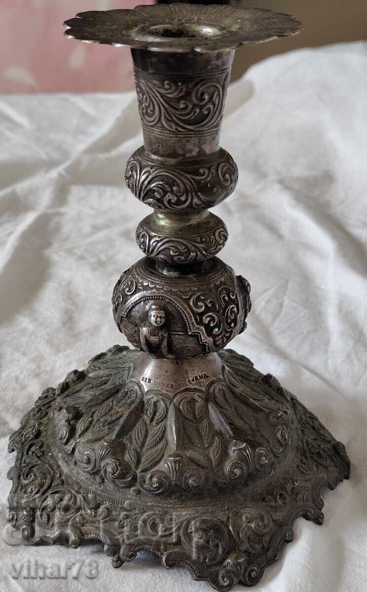 СТАР СРЕБЪРЕН СВЕЩНИК ПРОБА 950