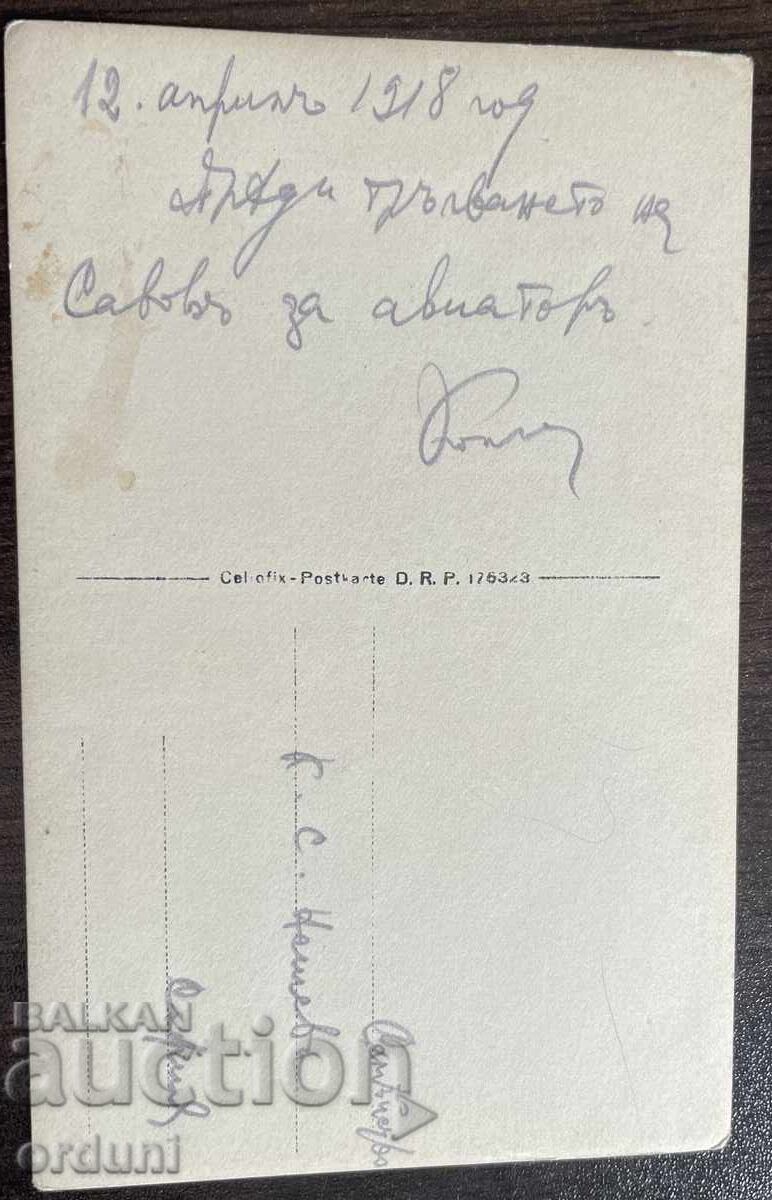 Παράδοση 4961 Βασίλειο της Βουλγαρίας αξιωματικός φεύγει σε σχολείο αεροπόρων Α' ΠΠ