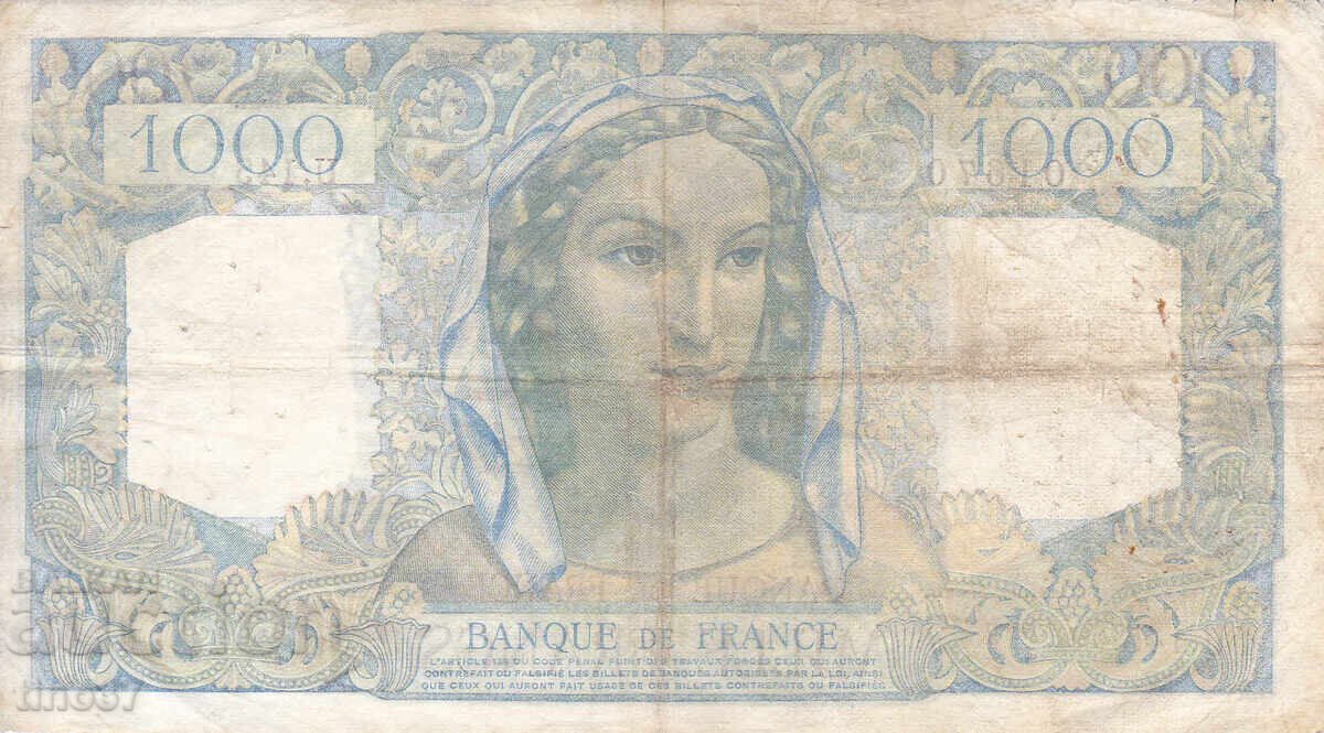 Аукцион tino37- ФРАНЦИЯ - 1000 ФРАНКА  - 1945г