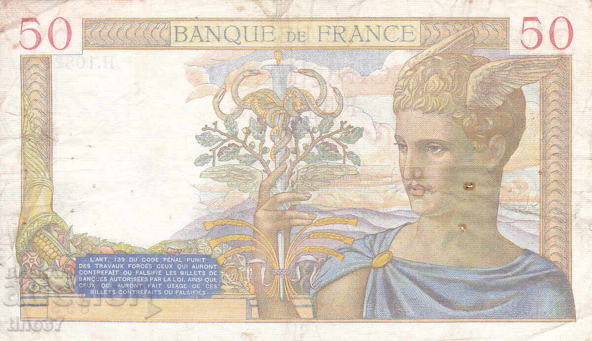 Auction tino37 - FRANCE - 50 FRANCS - 1939 Auction tino37 - FRANCE - 50 FRANCS - 1939