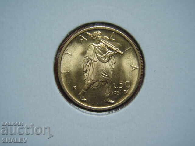Auction  50 Lire 1931 IX Italy - Unc (gold)