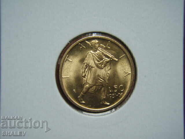 Παράδοση 50 Λίρες 1931 IX Ιταλία (50 liri Italiya) - Unc (zlato)