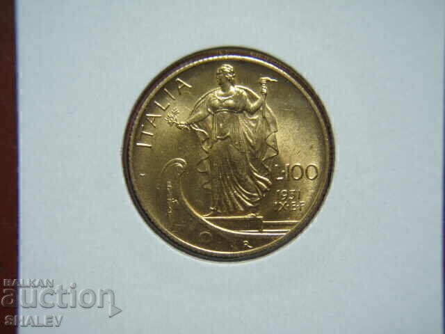 100 Lire 1931 IX Italia (100 liri Italiya) - Unc (zlato)