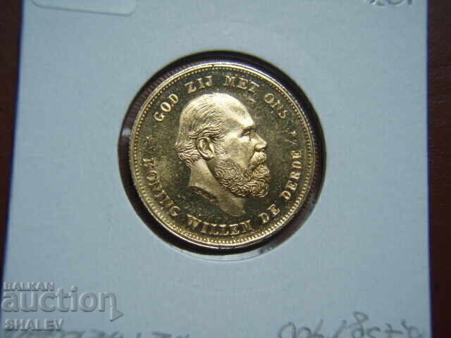 10 Gulden 1875 Olanda (Niderlandiya) /2/- AU/Unc (zlato) - 6