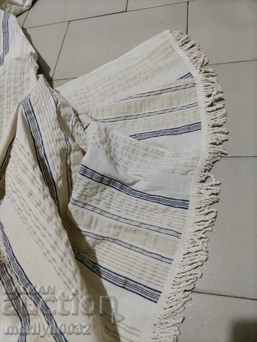 Licitație Cearșaf țesut manual vechi cu model de pește