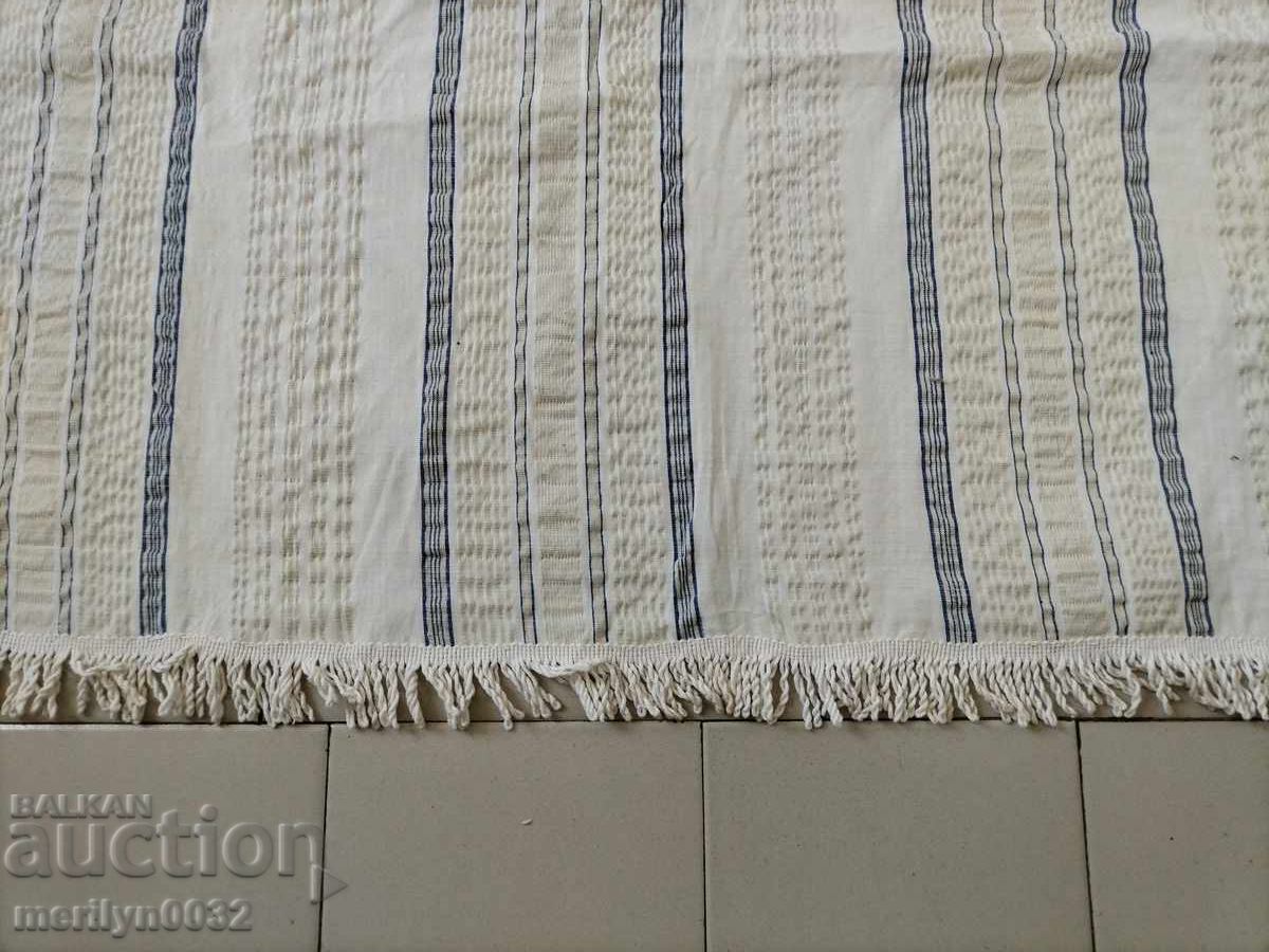 Livrarea Cearșaf țesut manual vechi cu model de pește