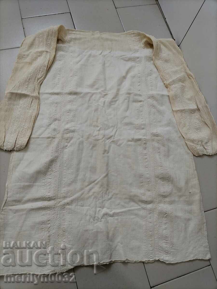 Παλιό γυναικείο πουκάμισο από μεταξωτό κανάρι ΑΧΡΗΣΙΜΟ προίκα - 7