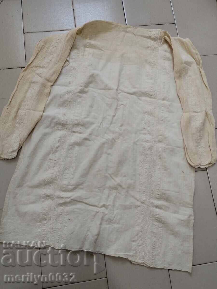 Παλιό γυναικείο πουκάμισο από μεταξωτό κανάρι ΑΧΡΗΣΙΜΟ προίκα