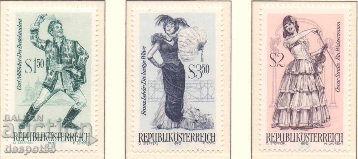 1970. Австрия. Известни оперети. 1970. Австрия. Известни оперети.