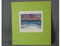 Old Master's drawing watercolor painting signed landscape