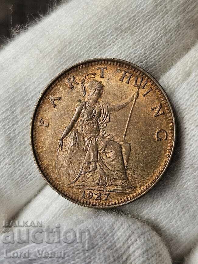 1 Farthing 1927-G5-4/B Fr. 607 - 5 1 Farthing 1927-G5-4/B Fr. 607 - 5