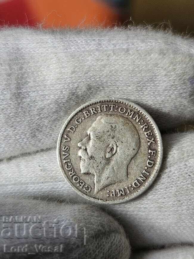 3 Pence 1913 - George V with price 5.00 BGN | € 2.56