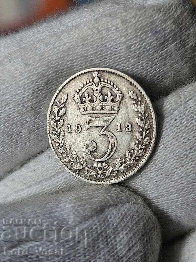 3 pence 1913 - George V - 6 3 pence 1913 - George V - 6