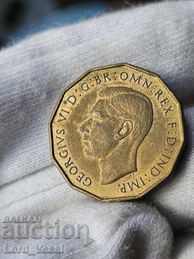 3 Pence 1937 with price € 2.50 | 4.89 BGN
