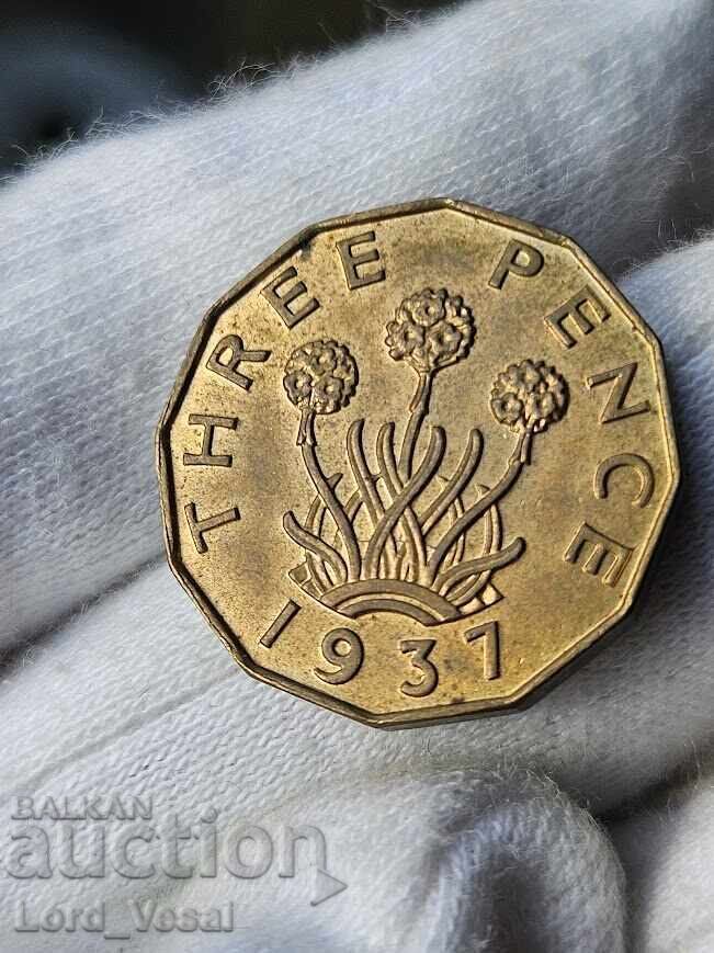 3 pence 1937 3 pence 1937
