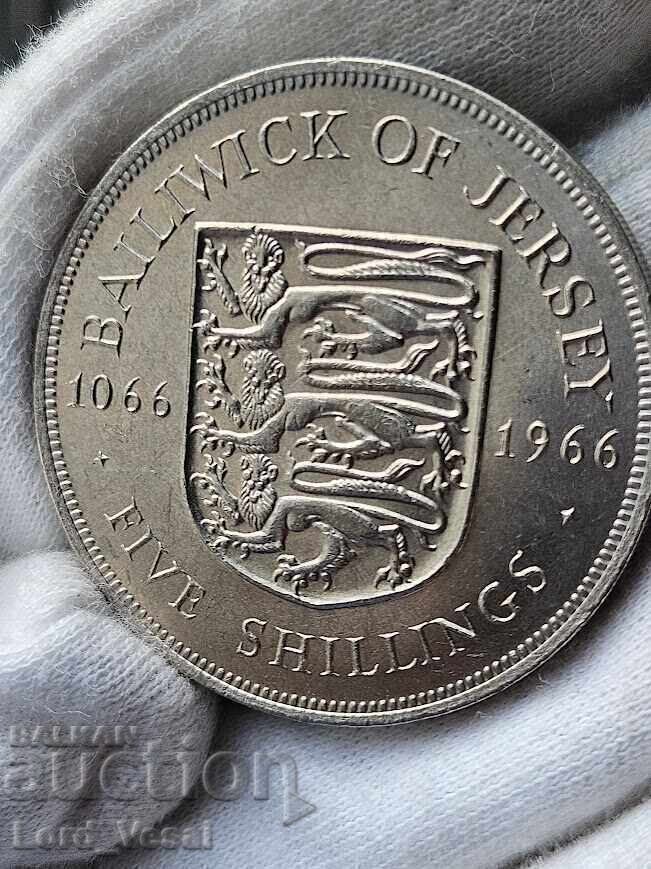 5 шилинга 1966  Джърси - 5
