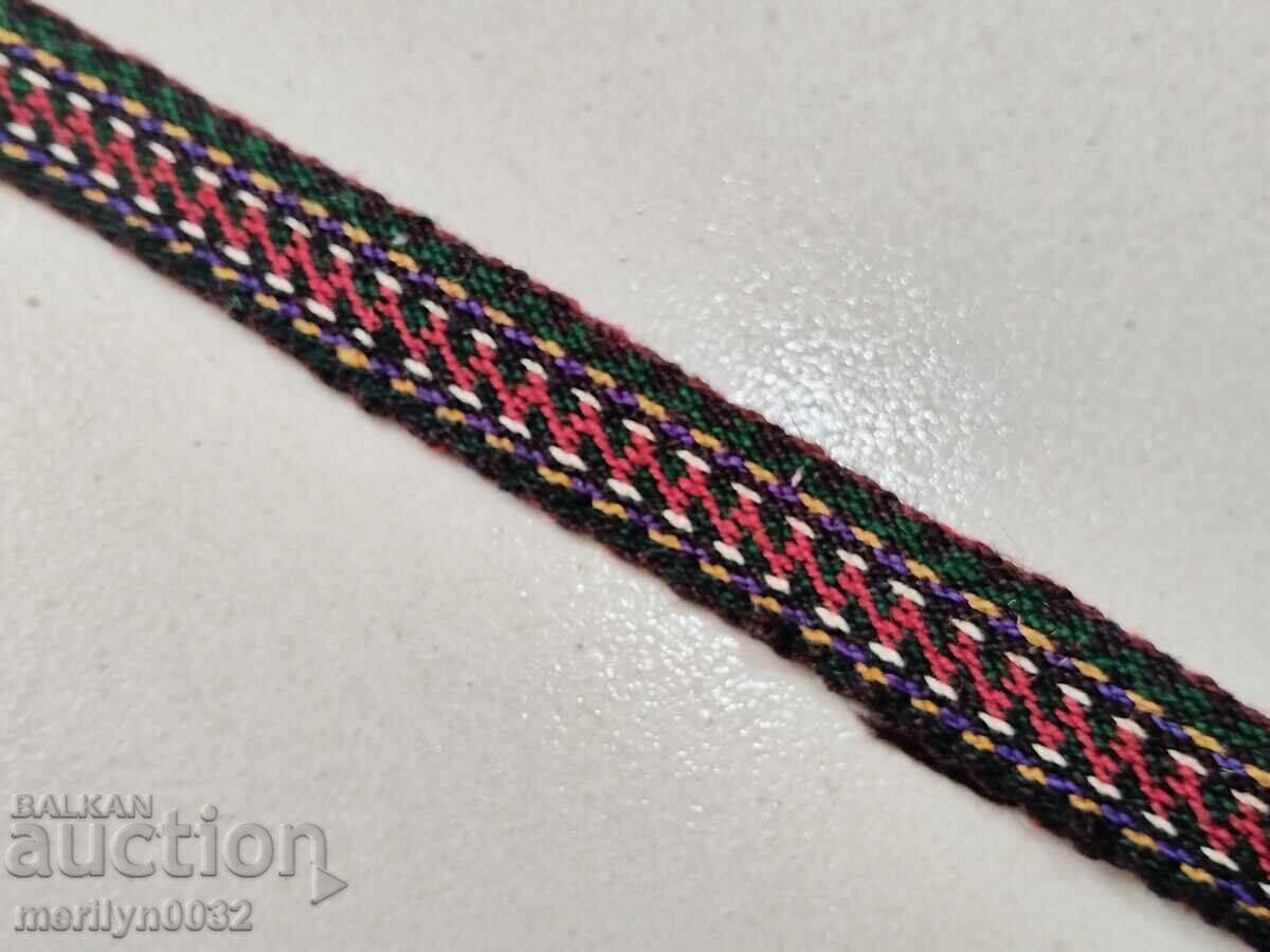 Auction  Old hand-woven belt 2.80 meters sash belt folk costume