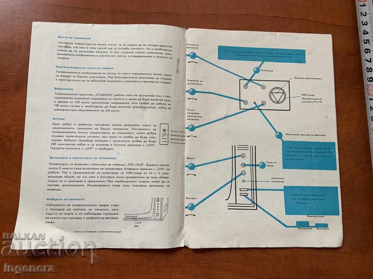Livrarea INSTRUCȚIUNI SCHEME ELECTRICE CĂRȚULIE PENTRU TELEVIZOR "STADION 2/4"-1967