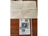 Instruction Manual and Electrical Diagram Book for "Stadion 2/4" Television - 1967
