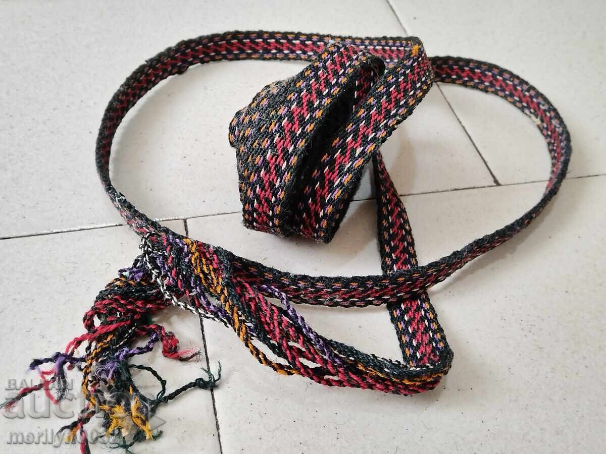 Delivery of Old hand-woven belt 2.80 meters sash belt folk costume