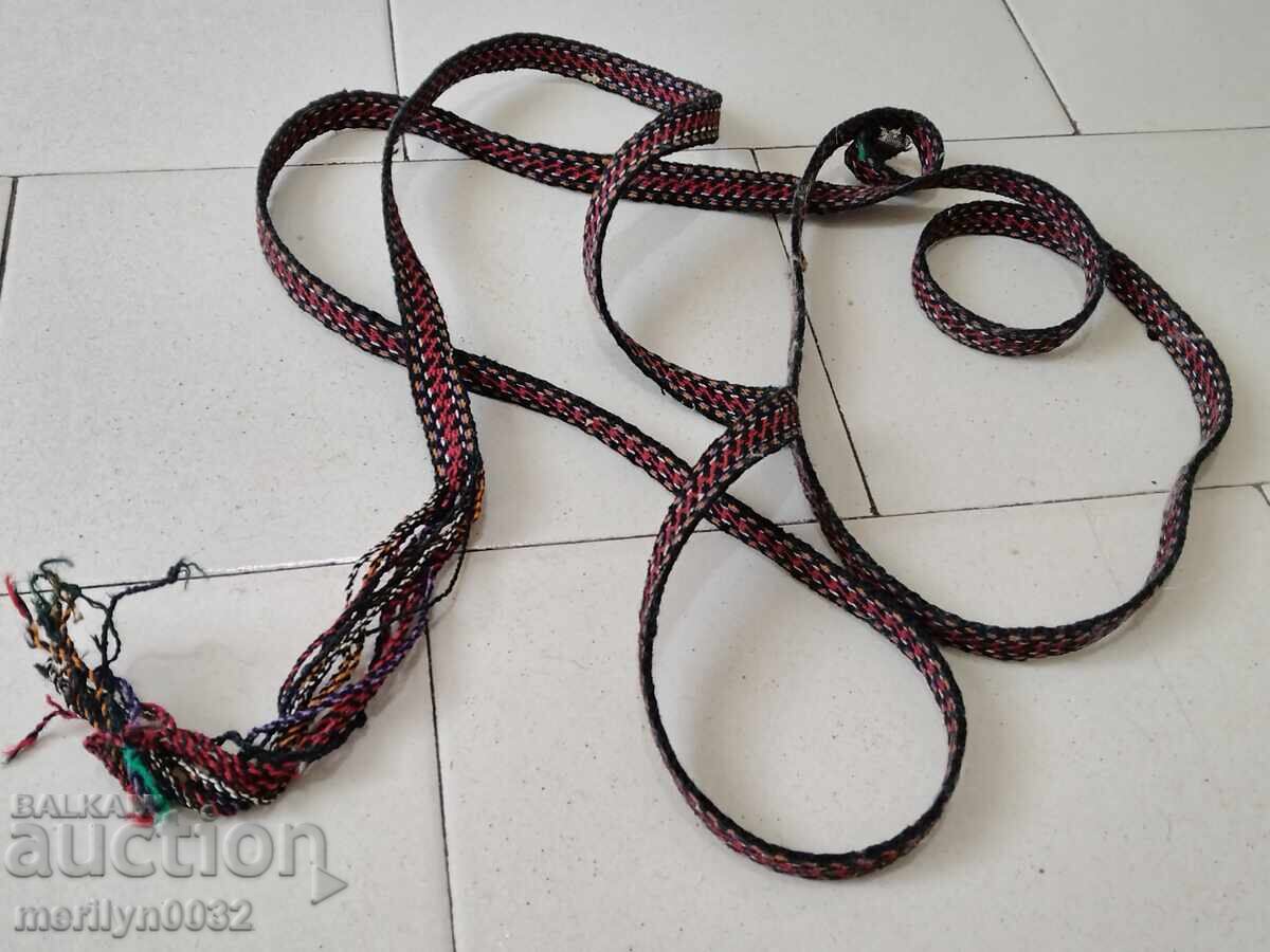 Old hand-woven belt 2.80 meters sash belt folk costume - 5