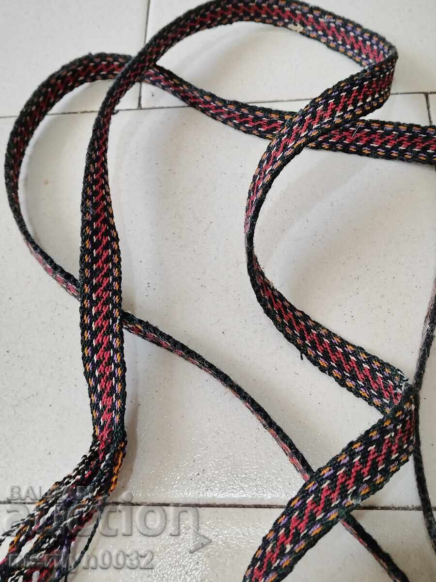 Old hand-woven belt 2.80 meters sash belt folk costume - 6