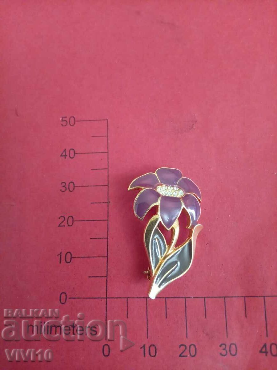 Antique brooch enamel and stones Antique brooch enamel and stones