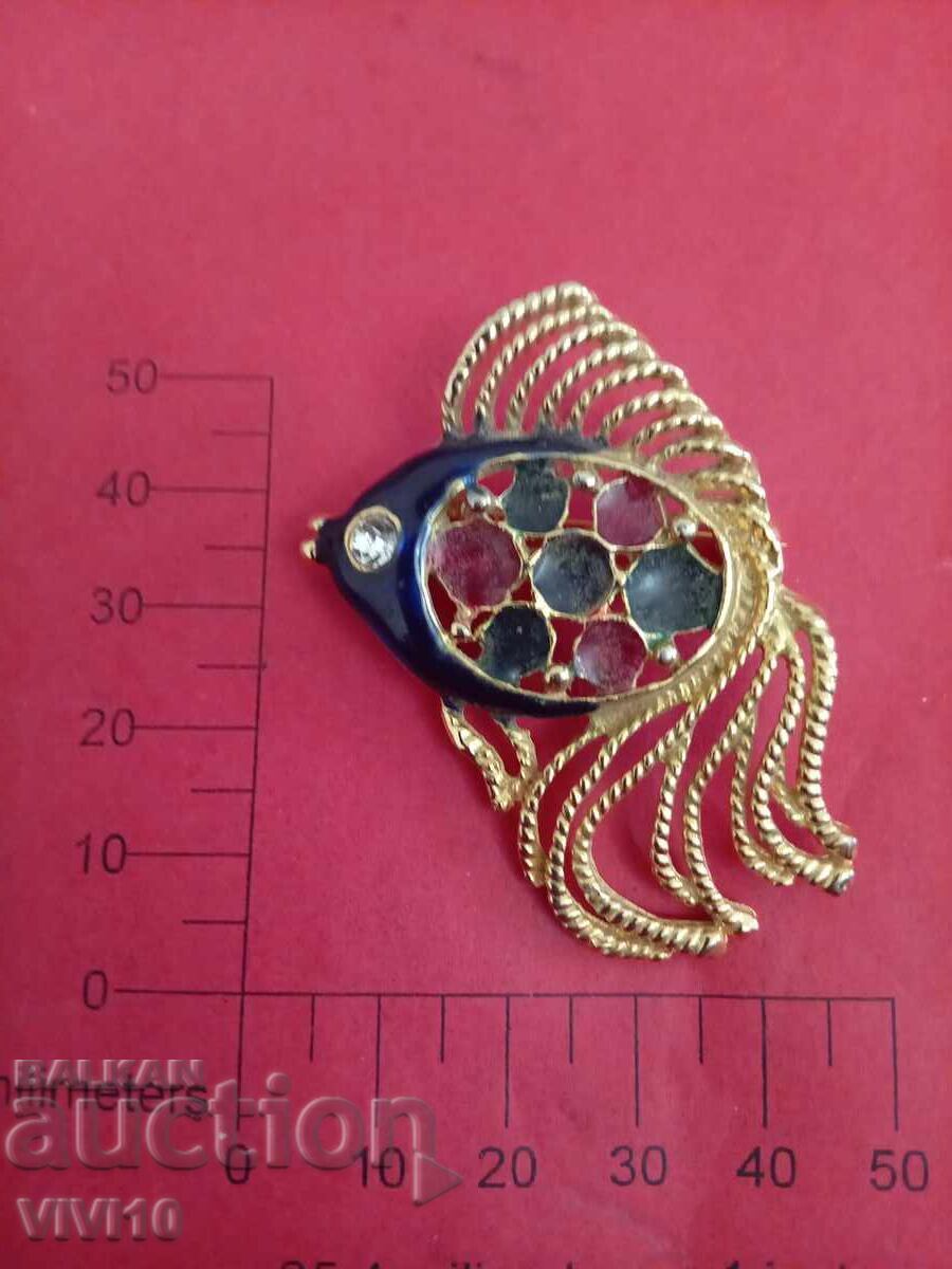 Antique Enamel Brooch