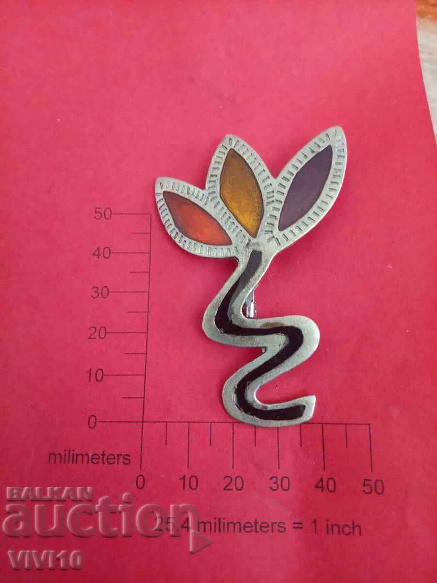 Antique Enamel Brooch