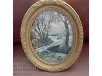 Стара фото картина гоблен в рамка