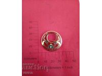 Старинна брошка емаил