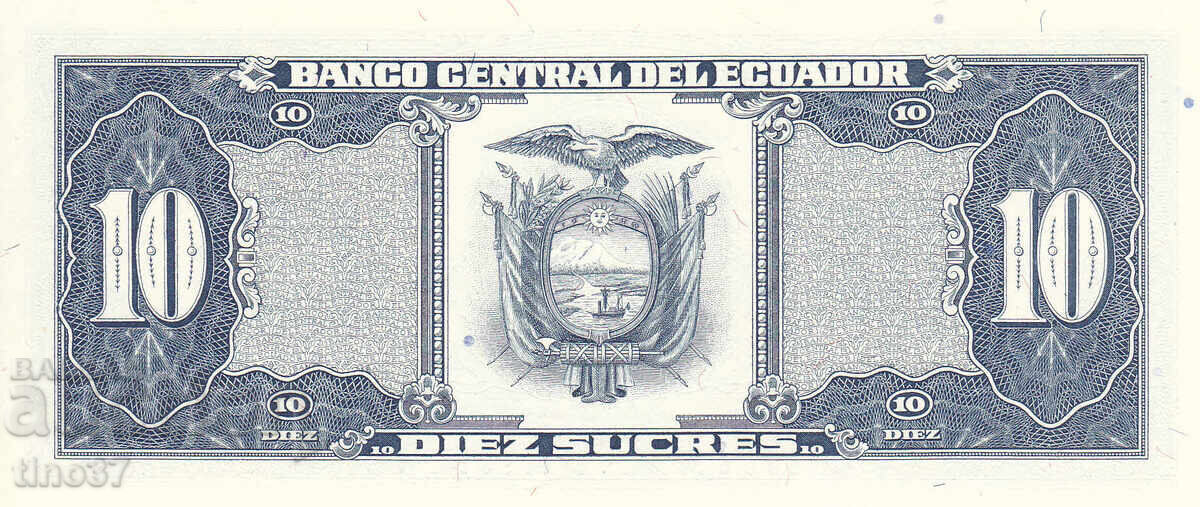 Licitație tino37 - ECUADOR - 10 SUCRE - 1988 - UNC
