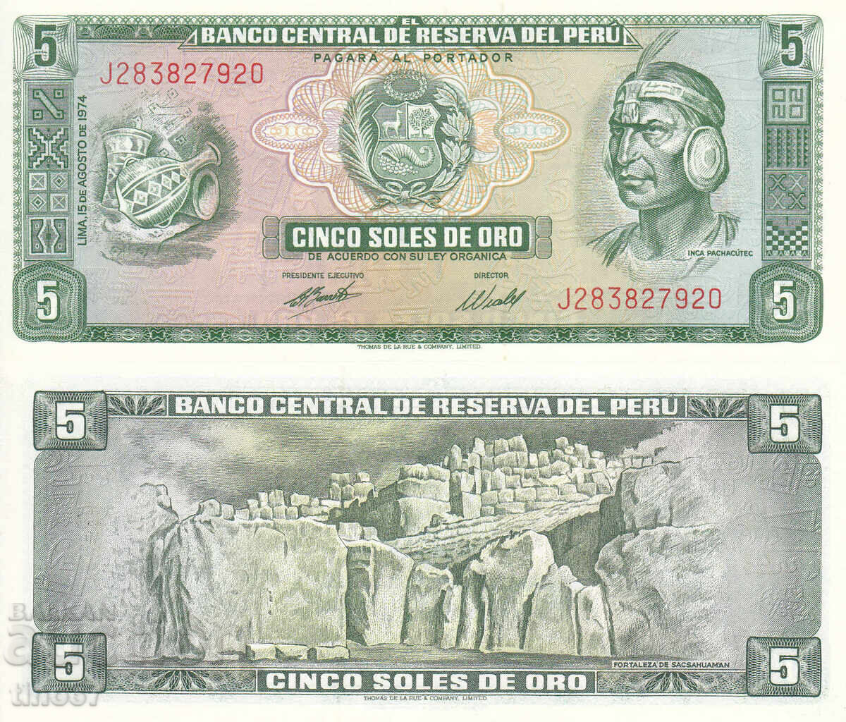 tino37- PERU - 5 SOLES DE ORO - 1974 - UNC