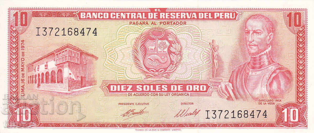 tino37 - PERU - 10 SOLES DE ORO - 1974 - UNC cu preț € 3.70 | 7.24 BGN