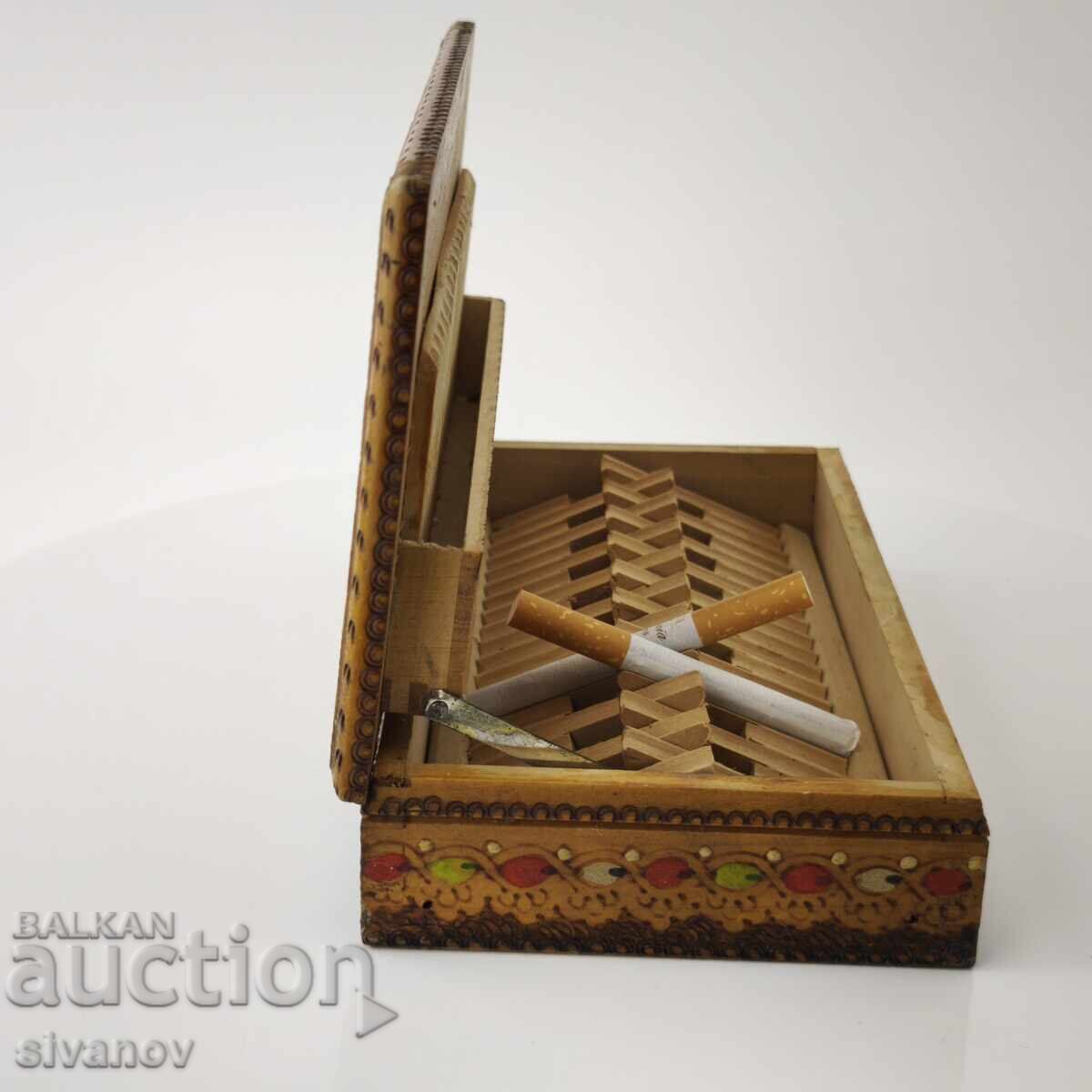 Παλιό ξύλινο κουτί τσιγάρων #5895 με τιμή 24.99 BGN | € 12.78