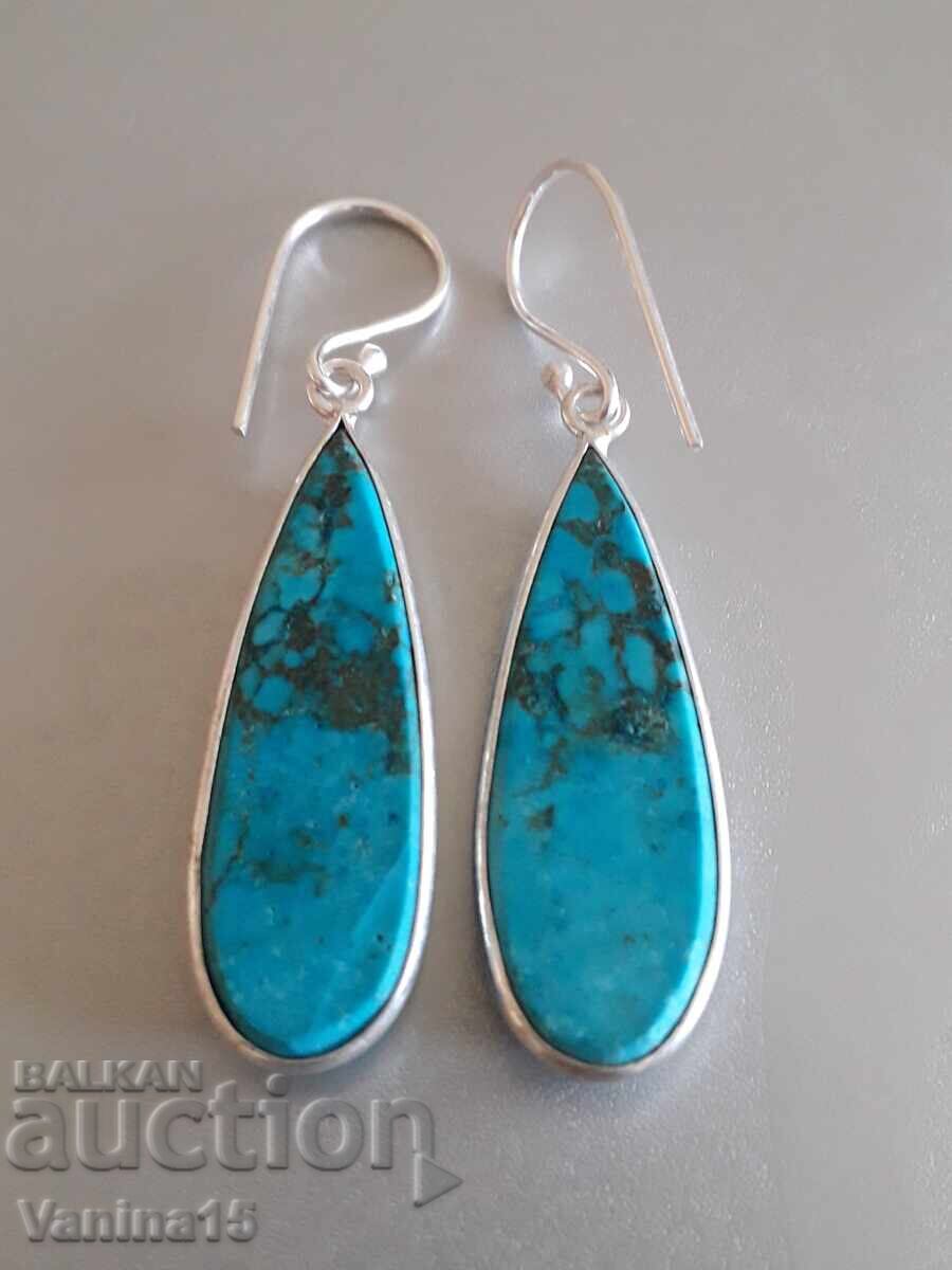 Δημοπρασία Εισαγωγικά σκουλαρίκια από φυσικό τυρκουάζ