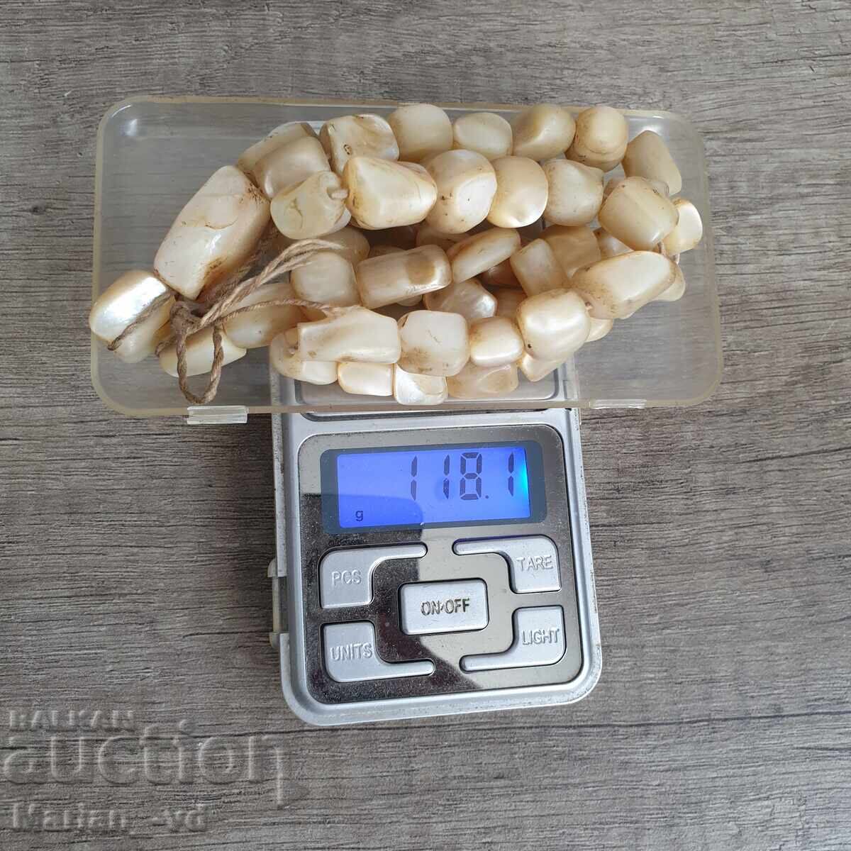 Old mother-of-pearl rosary 118 grams with price 290.00 BGN | € 148.27