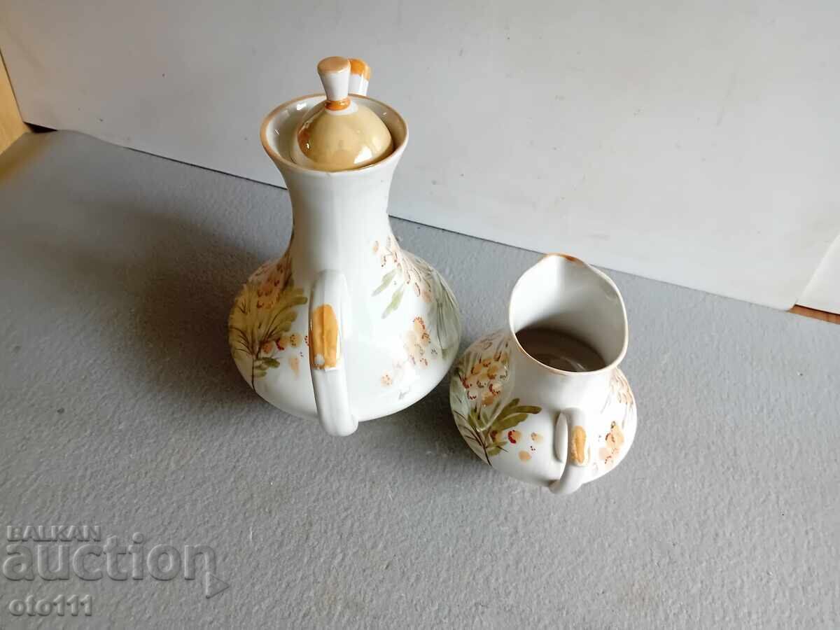 OLD PORCELAIN JUG, JUGS - 2 pieces - 6