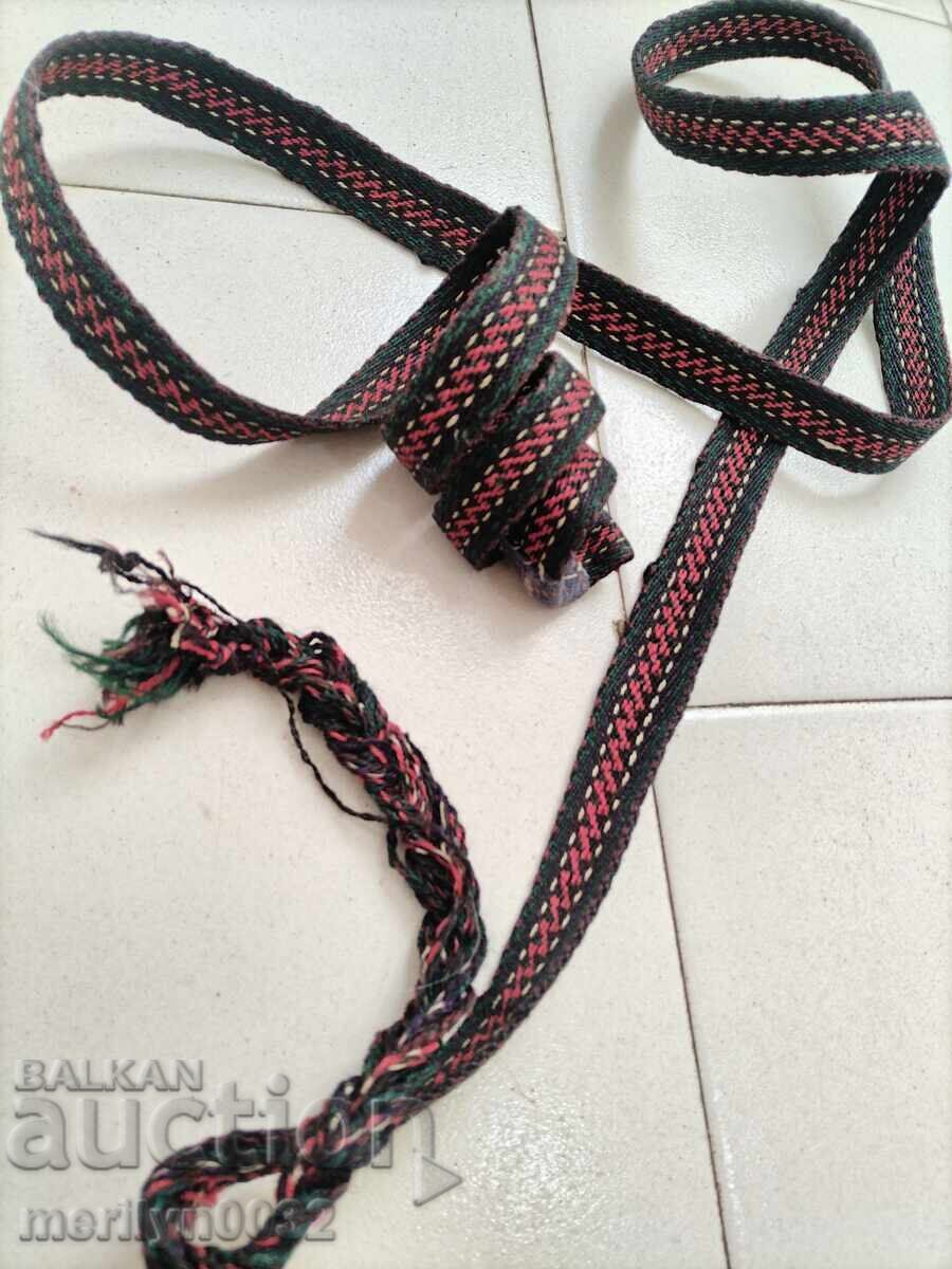 Παλαιό χειροποίητο υφαντό ζωνάκι 2.50 μέτρα ζώνη παραδοσιακή φορεσιά - 6