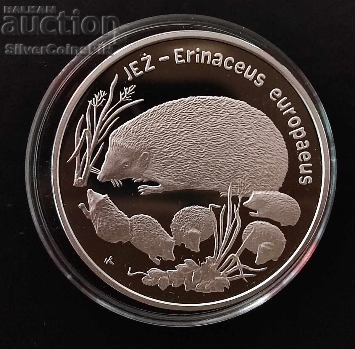 Silver 20 Zloty Hedgehog 1996 Poland Endangered Animals with price 420.00 BGN | € 214.74 Silver 20 Zloty Hedgehog 1996 Poland Endangered Animals with price 420.00 BGN | € 214.74