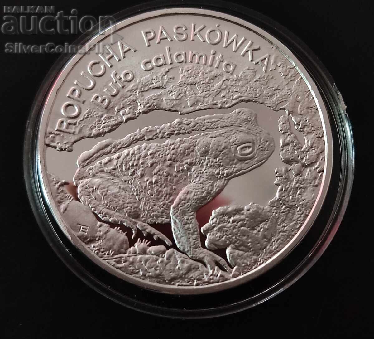 Auction Silver 20 Zloty Frog 1998 Poland Endangered Animals Auction Silver 20 Zloty Frog 1998 Poland Endangered Animals
