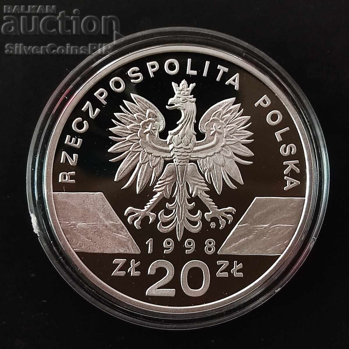 Delivery of Silver 20 Zloty Frog 1998 Poland Endangered Animals Delivery of Silver 20 Zloty Frog 1998 Poland Endangered Animals