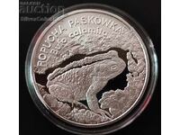 Silver 20 Zloty Frog 1998 Poland Endangered Animals