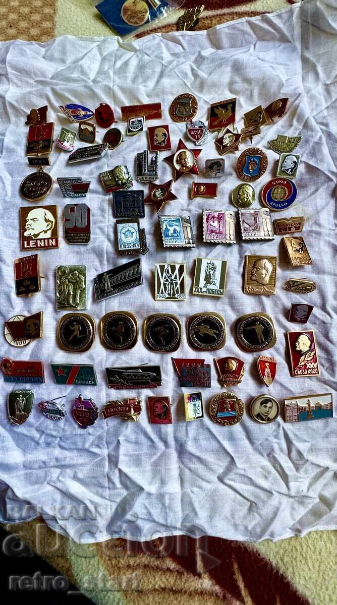 Russian Badges 70 pieces