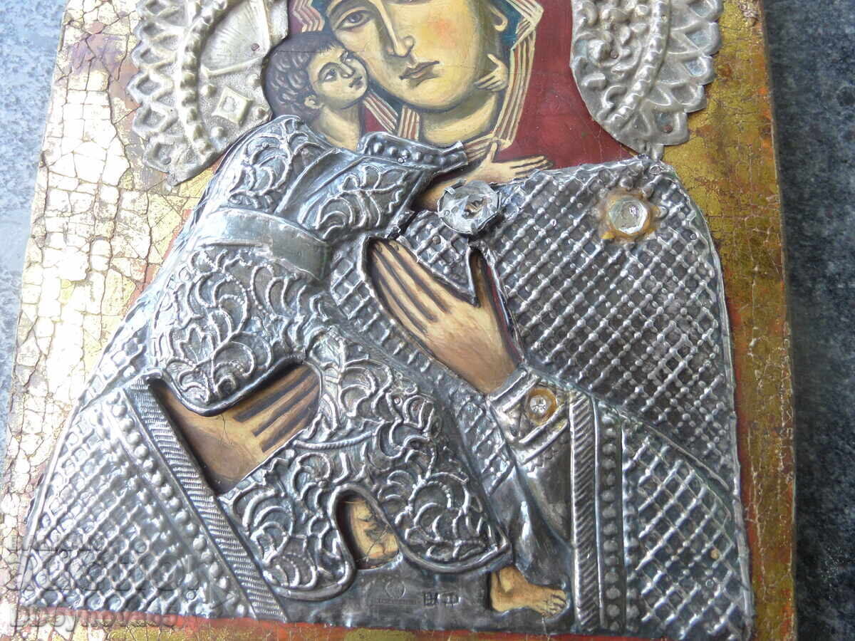 Аукцион Света Богородица - икона с обков